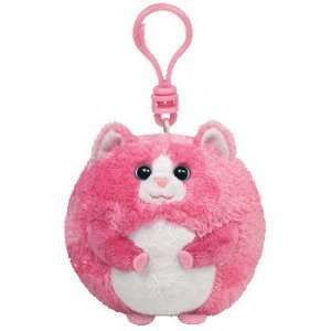  TY Beanie Ballz   TUMBLES the Pink Cat (Plastic Key Clip 