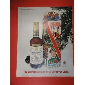  Club whiskey,print ad(gift wraped.) Orinigal 1972 Vintage Life 