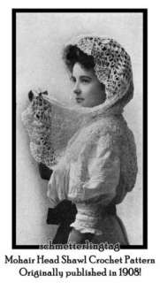   Pattern for Mohair Shawl Pattern 1908 Lacey & Very Feminine DIY  