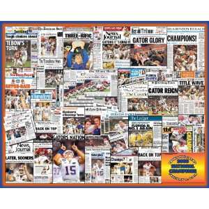  Florida Gators 2009 BCS Championship Newspaper Collage 