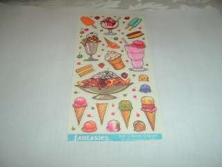 Vintage 80s Illuminations Fantasies Ice Cream Dream Stickers  