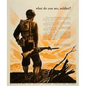   WWII War Production Solider Bayonet   Original Print Ad: Home