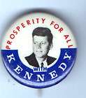 JOHN F KENNEDY PRESIDENT 1960 JFK Let Us Begin PINBACK BUTTON PIN 