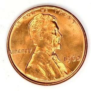 1960 Small Date LINCOLN CENT Choice Red BU Uncirculated   from 
