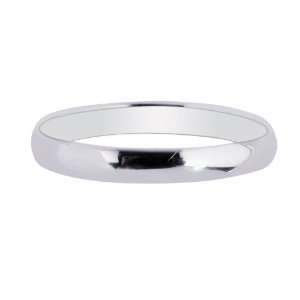  14k White Gold 2mm Thumb Ring   Size 10   JewelryWeb 