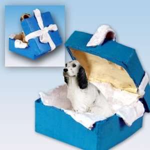   Setter Blue Gift Box Dog Ornament   Black Belton: Home & Kitchen