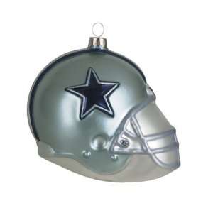  BSS   Dallas Cowboys NFL Glass Football Helmet Ornament (3 