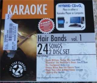 CDG KARAOKE SET 1980S HAIR BANDS POISON,SKID ROW & MORE ($24.99 