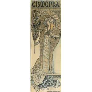    Gismonda Finest LAMINATED Print Alphonse Mucha 8x11