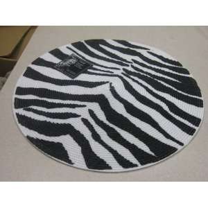  Benson Mills Tiger Design Animal Placemats, Black/White 