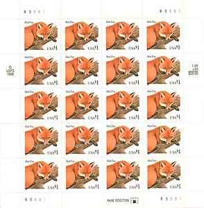20 MINT STAMPS OF $1.00 RED FOX STAMPS CATALOGUE#3036  