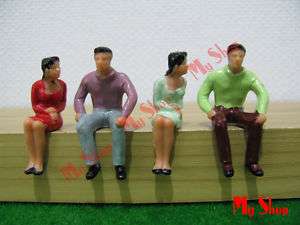 PAINTED SEATED FIGURES 1:30 Model Train People 1/I/G  