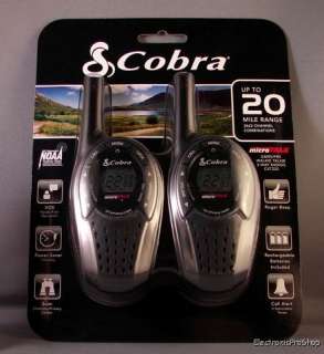 Cobra CXT 225 20 Mile microTALK 2 Pack 2 Way Radios New 028377908972 