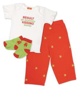 Mud Pie Baby Clothes Holiday Result Mommy Kissing Santa  