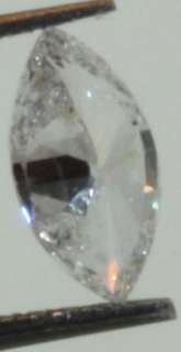 Clarity Enhanced marquise loose diamond .38ct SI2 F vintage estate 