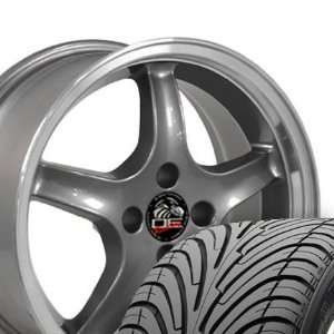 Cobra R 4 Lug Deep Dish Style Wheels and Tires with Machined Lip Fits 
