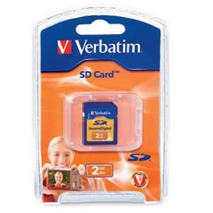    Verbatim Secure Digital 2GB Memory Card (95407): Electronics