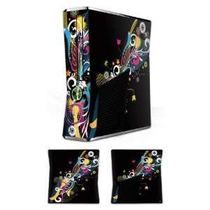   for Microsoft Xbox 360 Slim   Color Wormhole Design Folie Electronics