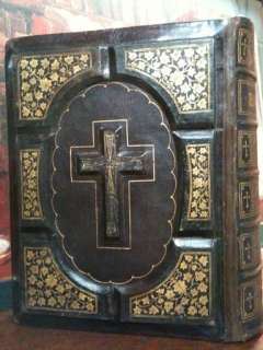 ANTIQUE HOLY CATHOLIC BIBLE 1863 HAYDOCK DOUAY RHEIMS W/ DUNNIGAN 