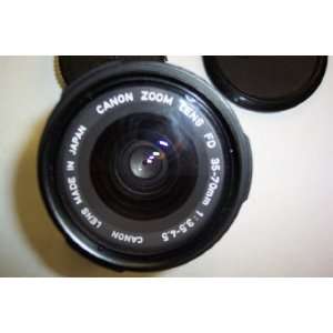 Canon lens FD Macro Zoom Lens 35 70mm 1:3.5 4.5 52Ø    Front & Back 