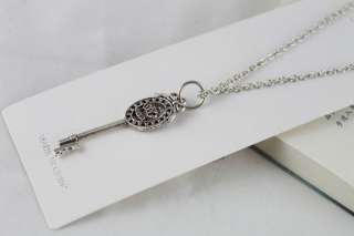 1pcs Tibetan Silver Bow Key Pendant Necklace  