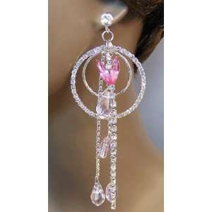  Pink Crystal Chandlier Dangle Earrings: Everything Else
