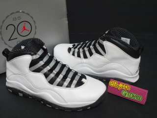 2005 Nike Air Jordan X 10 Retro White Black Grey Red US:9 Basketball 