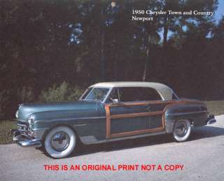 1950 Chrysler Town & Country Newport rare car print  