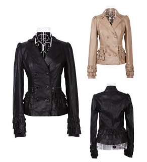 2012 of the latest trends in washed leather Womens Short Jacket 