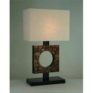  Coco Bark Inlay Modern Wood Table Lamp: Home Improvement