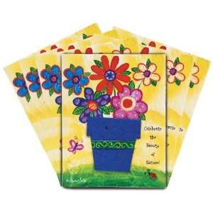   Garden Pot Shaped Lil Bloomer Card, 6 pack Patio, Lawn & Garden