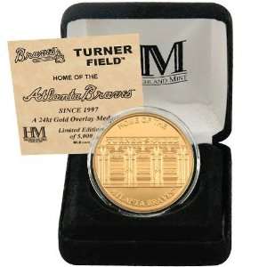 Highland Mint Atlanta Braves Turner Field 24KT Gold Commemorative Coin