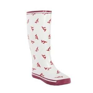  Womens Virginia Tech Scattered VT Boot Color: White, Size 