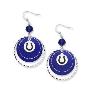 NFL Officially Licensed Indianapolis Colts Game Day Earrings W/ Blue 