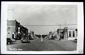 Tarkio MO~1950s Downtown Main Street ~Rexall Drug~RPPC  