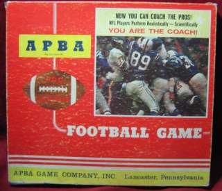 APBA FOOTBALL Game with 1974 Season Cards +XFs  