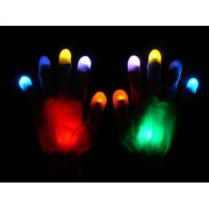  Skittles Custom Rave LED Glove Set (12 Rave Lights + One 