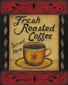 Fresh Roasted Coffee Kim Lewis Framed Picture Print  