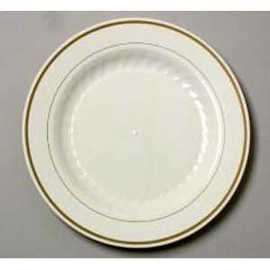 WNA Comet MP10IPREM 10.25 Ivory Masterpiece Plate with Gold Accent 