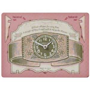 Timeworks Pop Out Clock, Womens Retro Wristwatch Box Keepsake:  