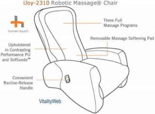 New Human Touch iJoy 2310 Massage Chair Black Recliner   FULL FACTORY 
