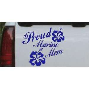  Proud Marine Mom Hibiscus Flowers Military Car Window Wall 