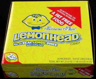Lemonheads Ferrara Pan Lemon Head Candy 24 Count Packs  