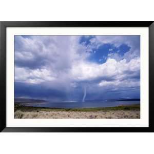  A Storm and Tornado Form Over Water in the Desert Scenic 