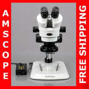 7X 90X STEREO ZOOM MICROSCOPE + VARIABLE 144 LED RING 013964502336 