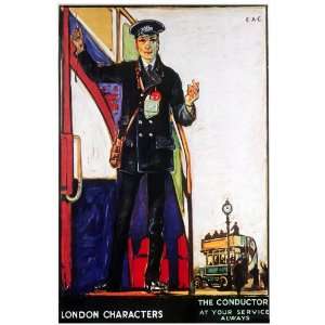 11x 14 Poster. The Conductor London Characters, Animating Poster 