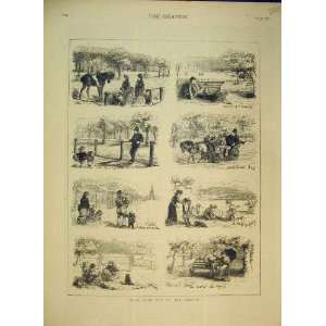  Hyde Park Season Horse Coach Bench 1879 Romance Play