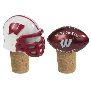   NCAA Wisconsin Badgers Wine Bottle Cork Stoppers: Kitchen & Dining
