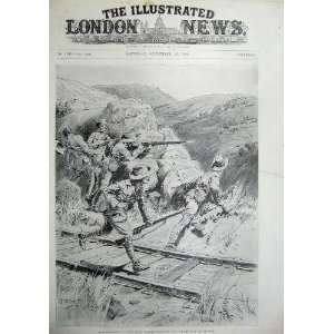  1900 War Redvers Buller Railway Track Boers Infantry