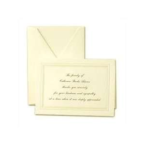  Ecruwhite Sympathy Acknowledgement Notes with Pearlized 